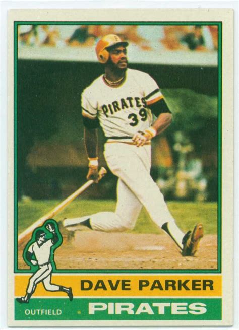 Topps Dave Parker Baseball Cards Pittsburgh Pirates Baseball