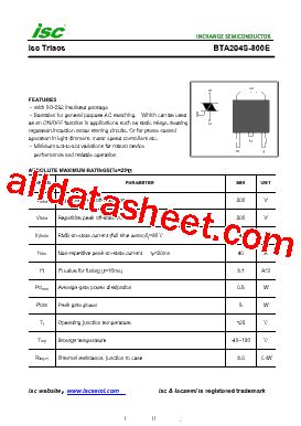 Bta S E Datasheet Pdf Inchange Semiconductor Company Limited