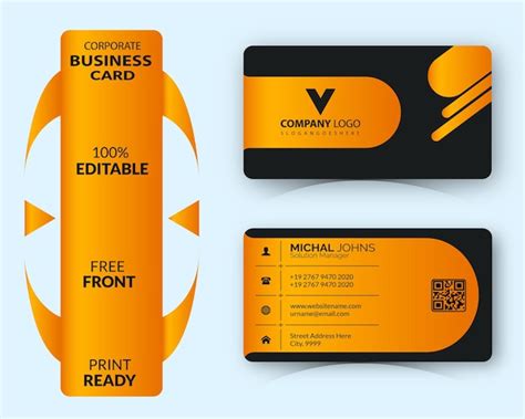 Premium Vector Modern Business Card Template Design