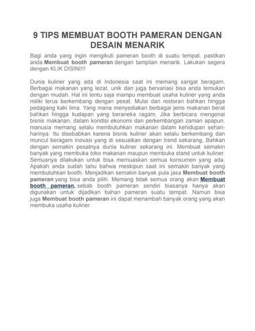 Tips Membuat Booth Pameran Dengan Desain Menarik By Dela Ddv Issuu