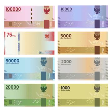 Money Template Templates Vector File Vector Art Indonesian