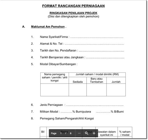 Contoh Kertas Kerja Memulakan Perniagaan Philliprosnelson