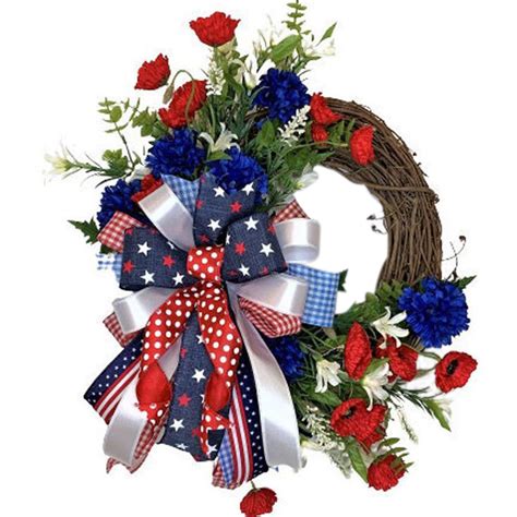 July 4th Wreath Patriotic Americana Wreath Memorial Day Wreath Festival