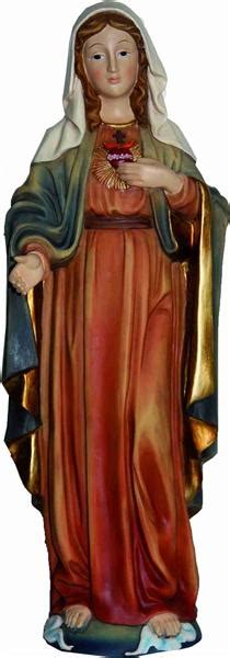 Heiligenfiguren Mutter Gottes Madonna Herz Maria farbig Höhe ca 27cm