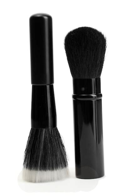 Premium Photo Black Brushes For Makeup Isolated On White