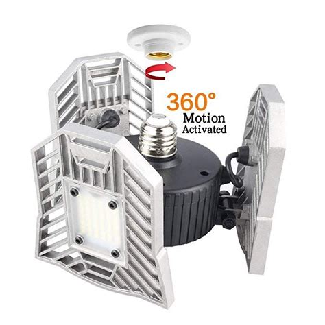 Motion Activated Ceiling Light 6000LM Led Deformable Garage Light