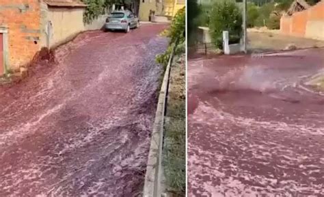 Youtg Net Esplodono Le Cisterne Un Fiume Di Vino Rosso Invade Le