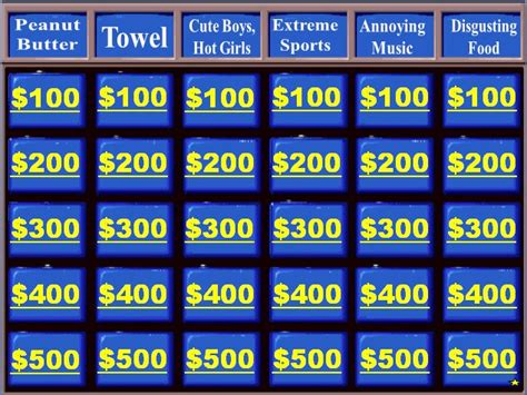 Category Jeopardy Teacher Toys