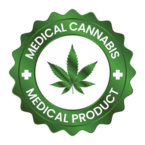 Medical Cannabis 100 Percent Natural Badge Label Seal Hemp Oil Label