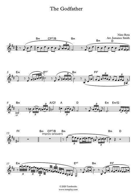 The Godfather Love Theme Advanced Level Nino Rota Trumpet Sheet