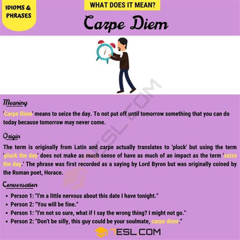 Carpe Diem Meaning Origin And Examples • 7esl