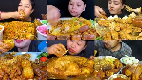 Eating Spicy Pork Curry Mukbang Kathal Biryani Mutton Spicy Chicken