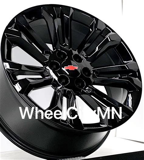 22 Gloss Black Oe Replica 5666 Wheels Fits Chevy Tahoe Silverado 1500 6x55 24 Ebay