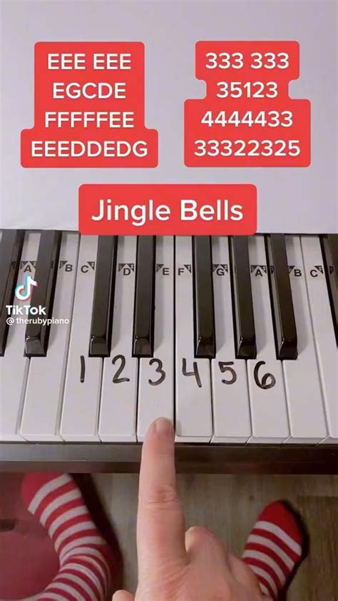 Jingle Bells On Piano By Therubypiano Video Piano Music Easy Easy