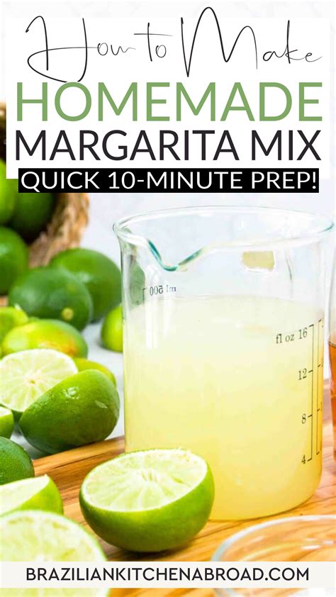 Homemade Margarita Mix Recipe Homemade Margaritas Homemade