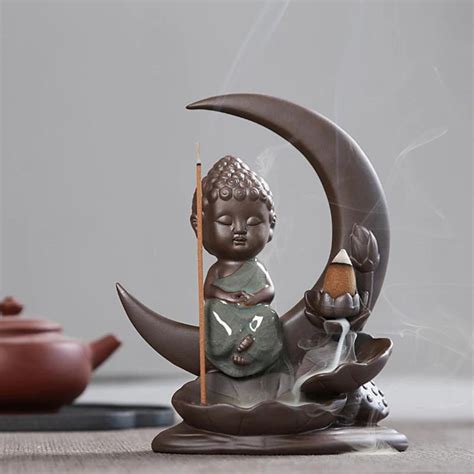 Buddha Moon Backflow Incense Burner Angel Times