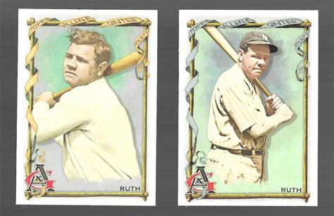 Babe Ruth Topps Allen Ginter Base And Short Print Bonus Sp