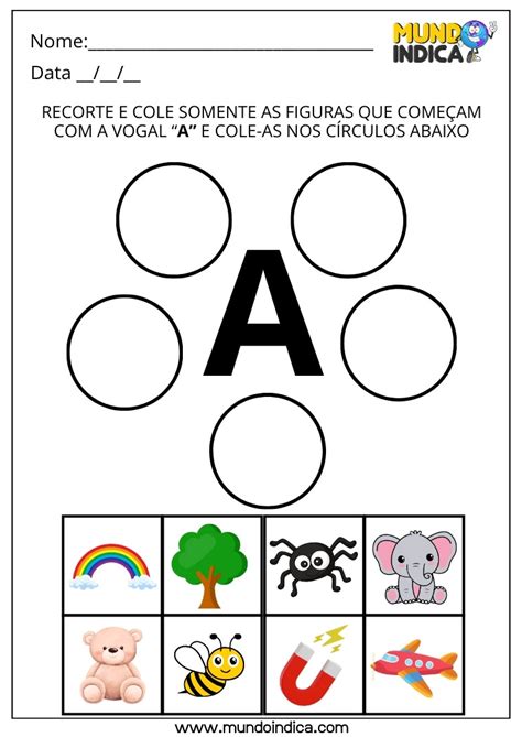 Atividade Vogais Autismo - 18 Atividades com Vogais para Autistas