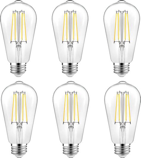 WIHTU E26 LED Light Bulbs 6W Equivalent 60W High Brightness Warm