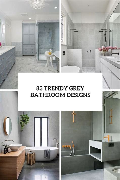 83 Trendy Grey Bathroom Designs - DigsDigs