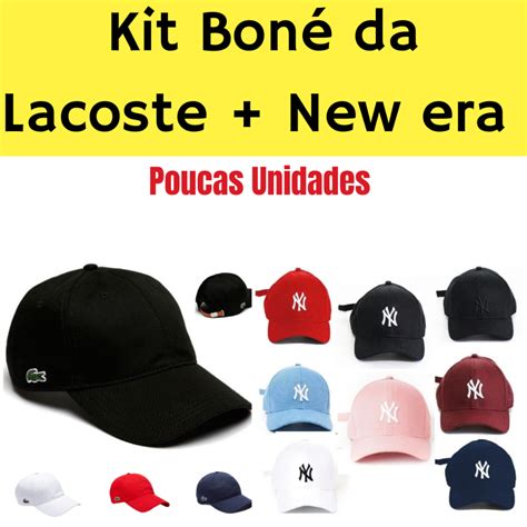 Kit Bone Da Lacoste One Premium Mini Croc Lateral Sport Letreiro Lala