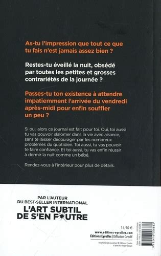 L Art Subtil De S En Foutre Journal Mark Manson Livres Furet Du