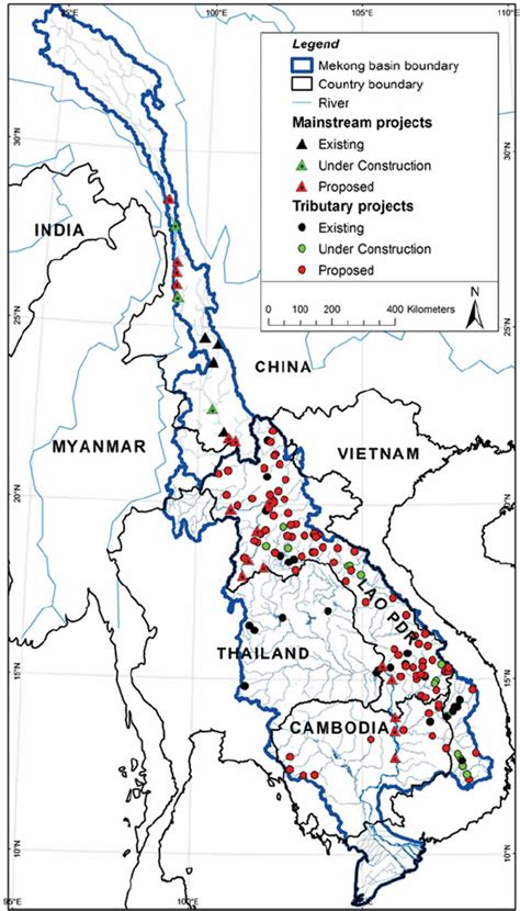 Mekong River Dams Map