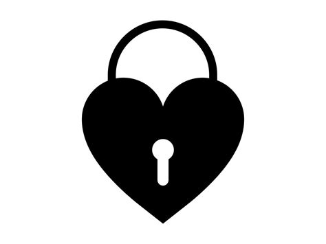 Silhouette Vector Silhouette Studio Svg Heart Lock Digital Clip Art