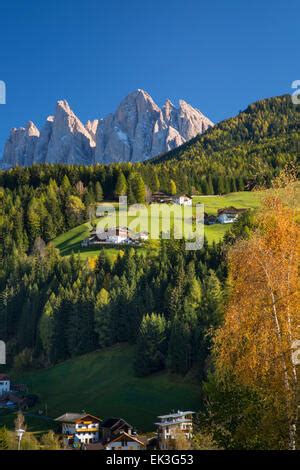 Italienische Alpen Blick Auf Das Villental Von Funes St Magdalena