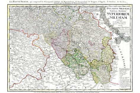 Map Of Upper Silesia Antique Map By Homann 1746 Custom Etsy