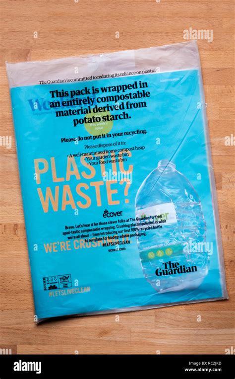 Sac compostable pour Guardian magazine Biodégradable à base de fécule