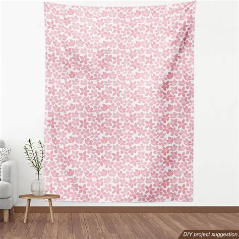 Ambesonne Cherry Blossom Fabric By The Yard Decorative Upholstery Home