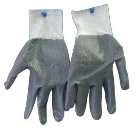 Unisex Industrial Pu Rubber Hand Gloves 7 Inch Finger Type Full