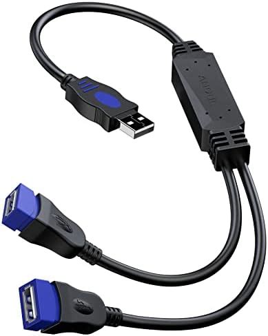 Usb A Male To Dual Usb Female Jack Y Splitter Hub Power Cord