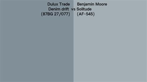 Dulux Trade Denim Drift 87BG 27 077 Vs Benjamin Moore Solitude AF