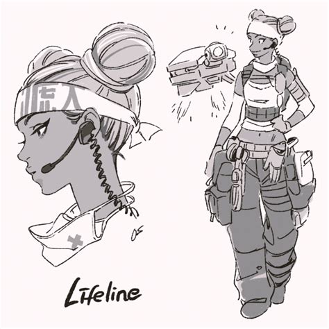 Lifeline And D O C Health Drone Apex Legends Drawn By Iwamoto Zerogo