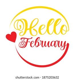 Hello February Logo Design Vector Stock Vector (Royalty Free) 1875203632 | Shutterstock