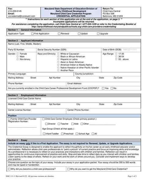 Maryland Credentialing Application Pdf Form Formspal