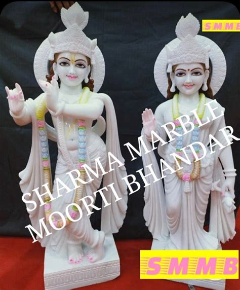 Hindu Iskcon Marble Radha Krishna Statue Temple At Rs 15000 In Jaipur