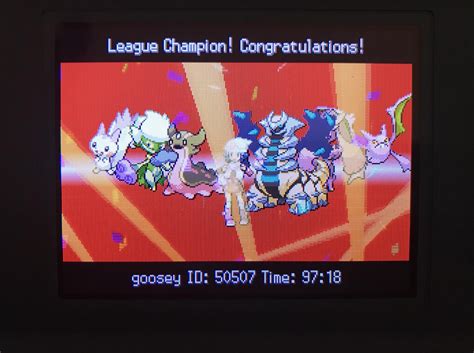 [4] just beat pokemon platinum with a full shiny team!!