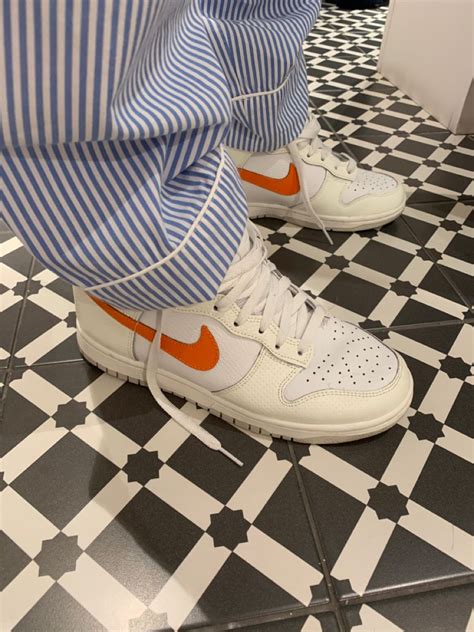 Outfit Inspo Nike Dunk High Orange White Instagram Dansaavedra