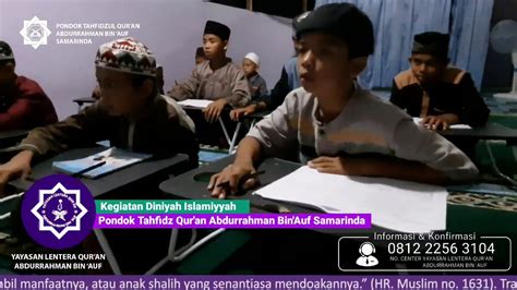 Kegiatan Diniyah Islamiyyah Santri Putra Pondok Tahfidz Qur An