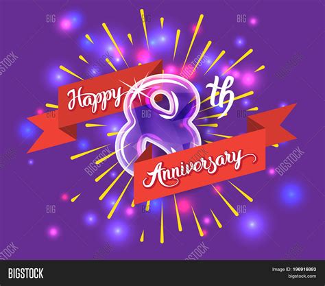 Happy 8th Anniversary Image And Photo Free Trial Bigstock