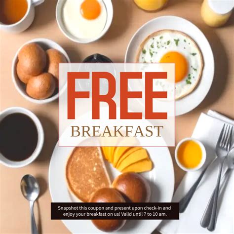 Free Breakfast Promotion Hotel And Resort Template Postermywall