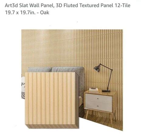 Art D Slat Wall Panel D Fluted Textured Panel Tile X In