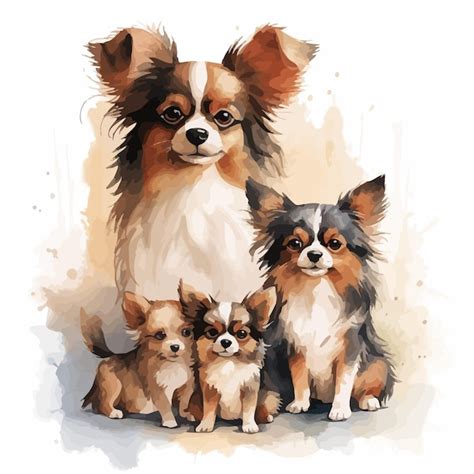 Dibujos Animados De Perros Lindos Vector Premium