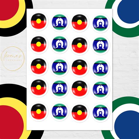 aboriginal  torres strait islander flag sticker sheet olivenes
