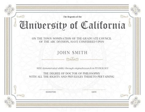 11 Free Printable Degree Certificates Templates 2023