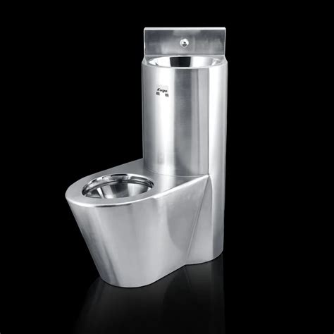 European Stainless Steel Toilet And Sink Combined Bathroom Floor