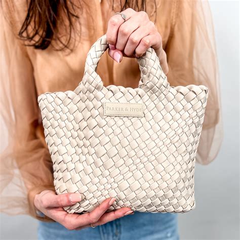 Bone Woven Mini Tote — Parker And Hyde